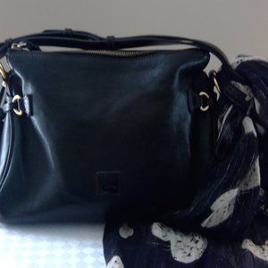 Dooney & Burke Florentine Italian Leather Tassel Shoulder Bag